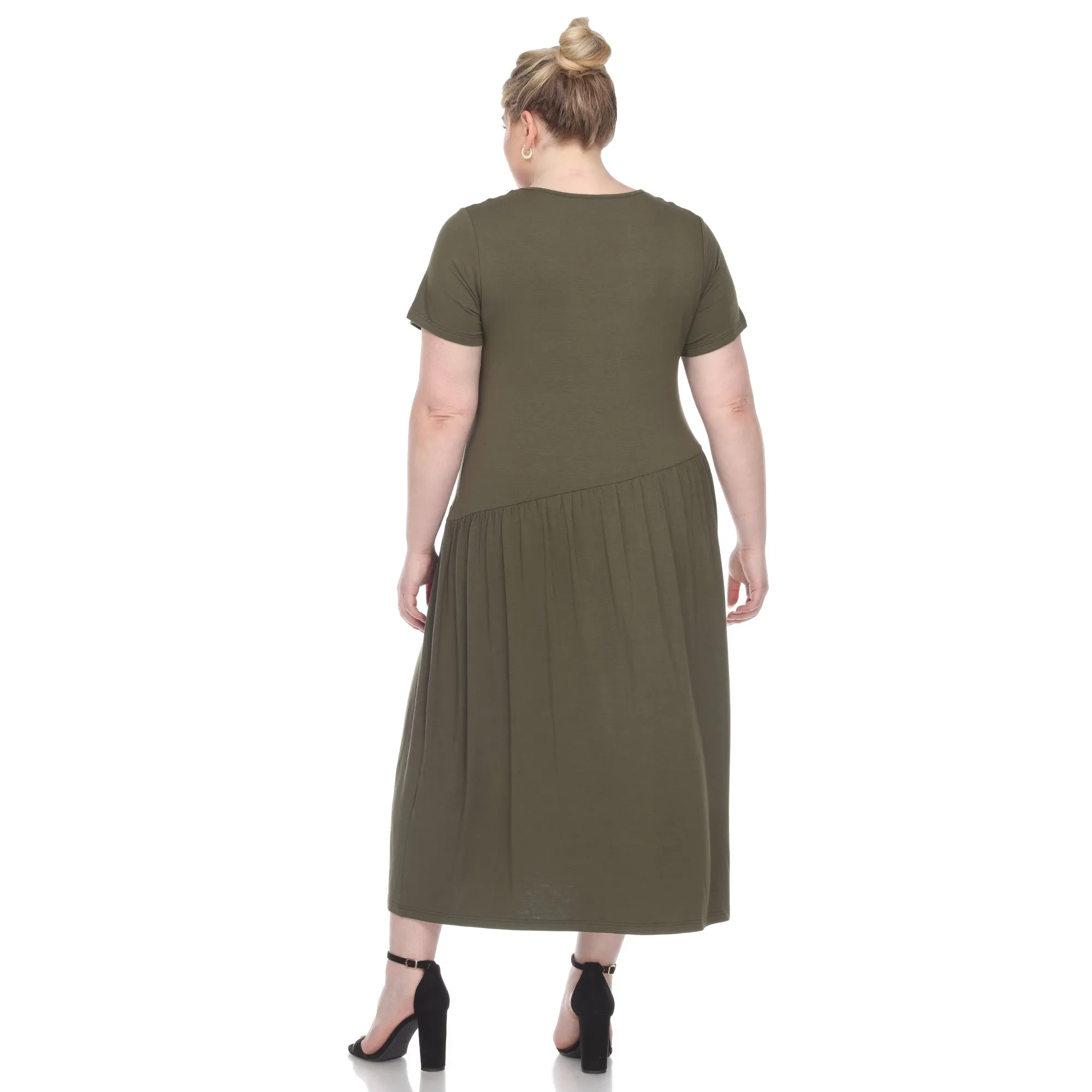 Short Sleeves Maxi Dress - Plus