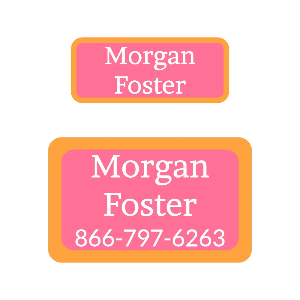 Solid Border College Labels Pack
