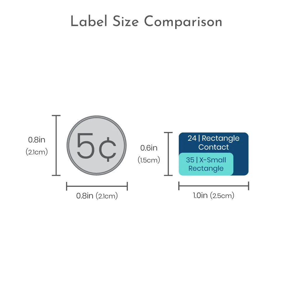 Solid Border College Labels Pack