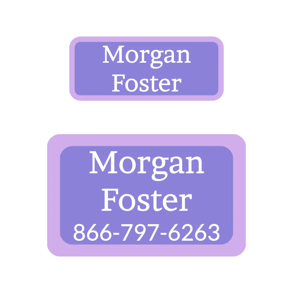 Solid Border College Labels Pack