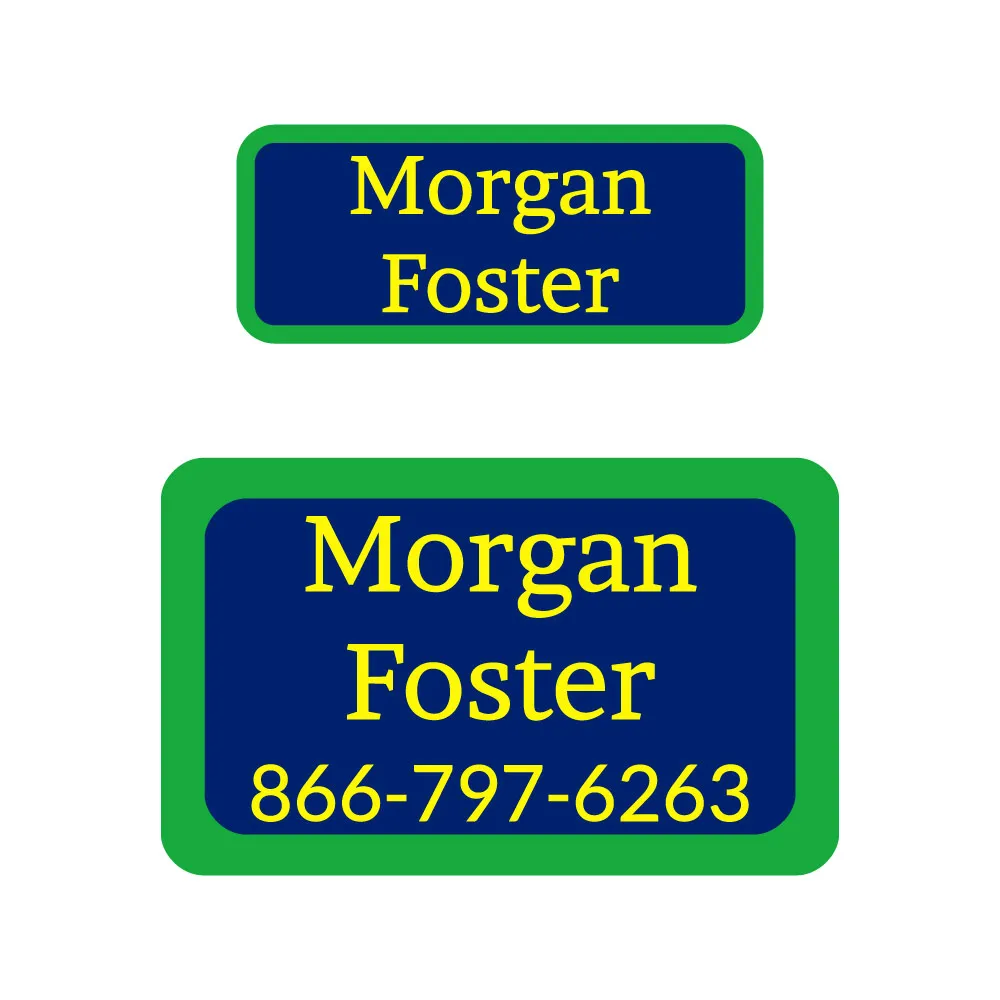 Solid Border College Labels Pack