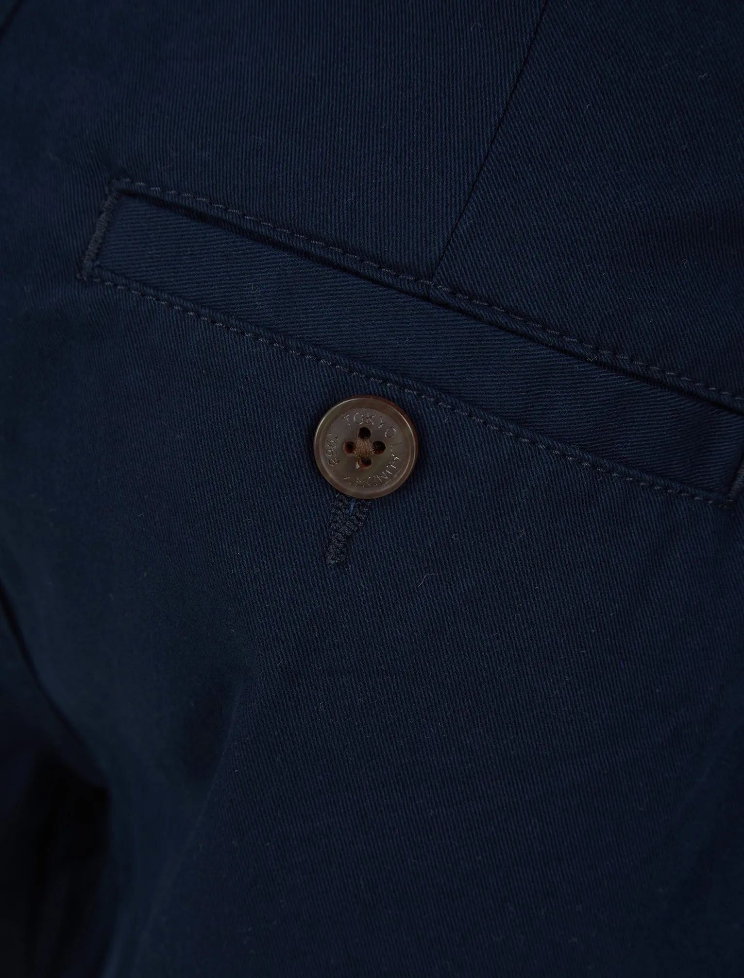 Somero Cotton Twill Chino Shorts in Sky Captain Navy - Tokyo Laundry