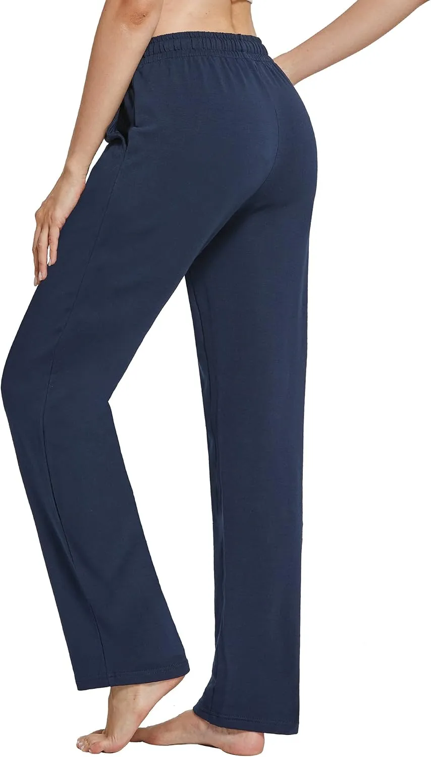 SPECIALMAGIC Women Yoga Sweatpants Pajama Wide Leg Cotton Drawstring Lounge Pants Leisure