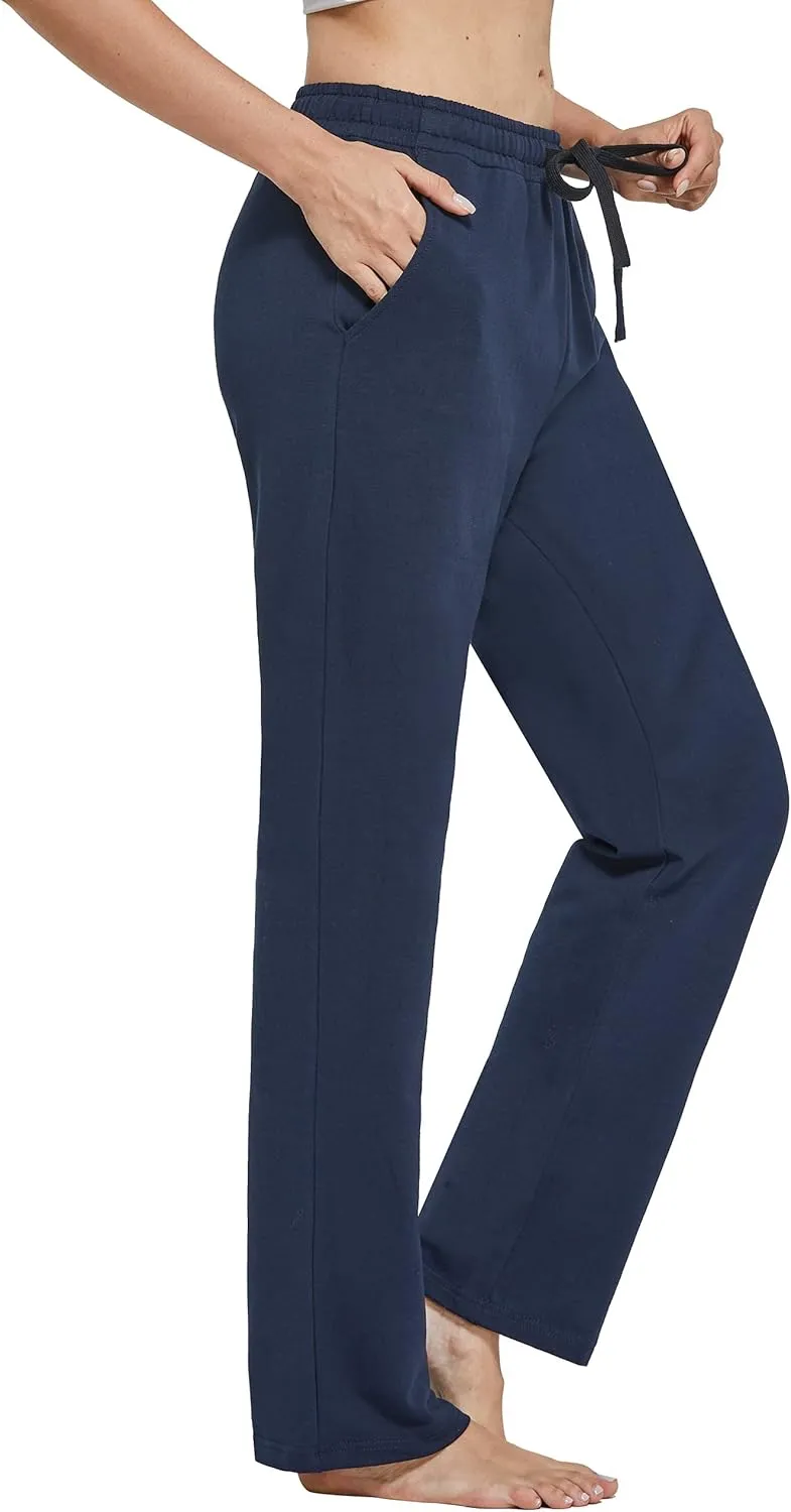SPECIALMAGIC Women Yoga Sweatpants Pajama Wide Leg Cotton Drawstring Lounge Pants Leisure