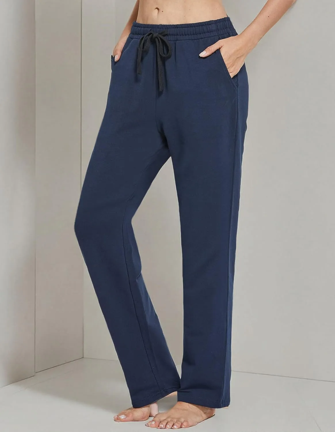 SPECIALMAGIC Women Yoga Sweatpants Pajama Wide Leg Cotton Drawstring Lounge Pants Leisure
