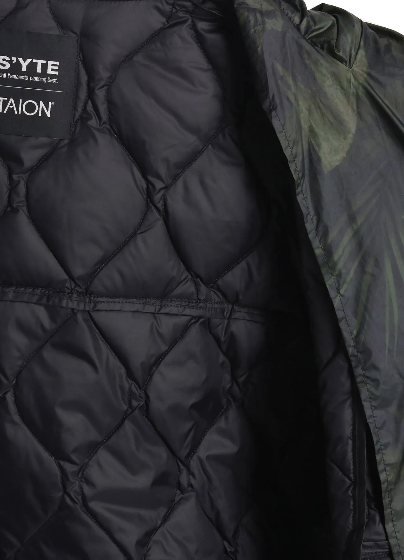 S'YTE X TAIONDAHLIA CAMOUFLAGE QUILTED DOWN PARKA