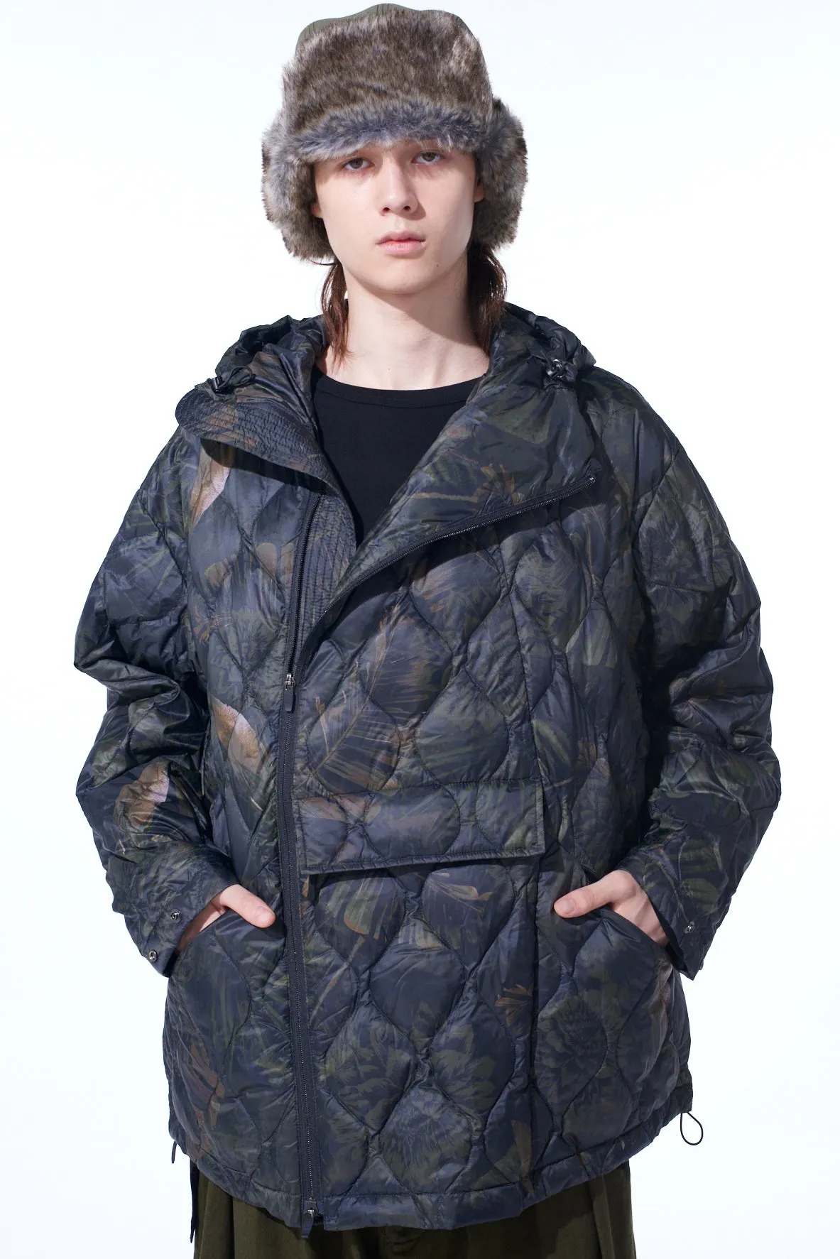 S'YTE X TAIONDAHLIA CAMOUFLAGE QUILTED DOWN PARKA