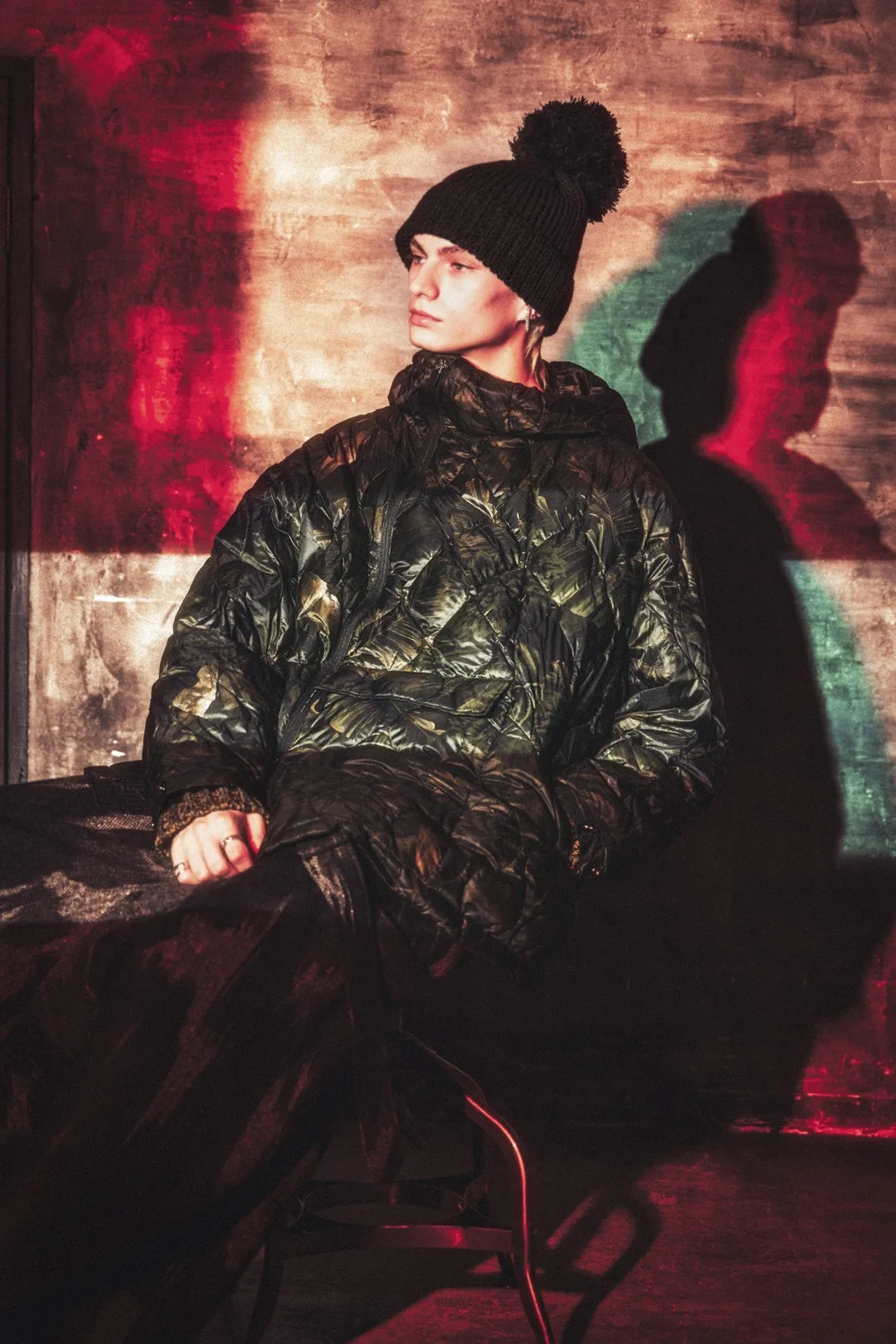 S'YTE X TAIONDAHLIA CAMOUFLAGE QUILTED DOWN PARKA