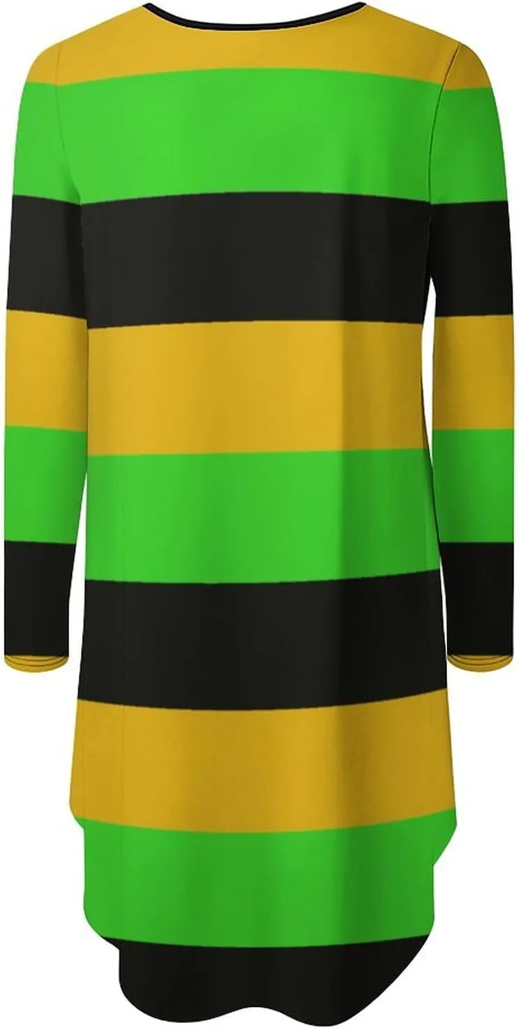 TAIZIYEAH Jamaica Long-Sleeve Bodycon Dress Womens Sundress Casual Summer Sexy Beach Clothes 2023