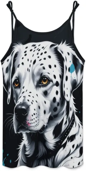 TAIZIYEAH Spotted Dog Casual Tank Top Skirt Womens Sundress Casual Summer Sexy Beach Clothes