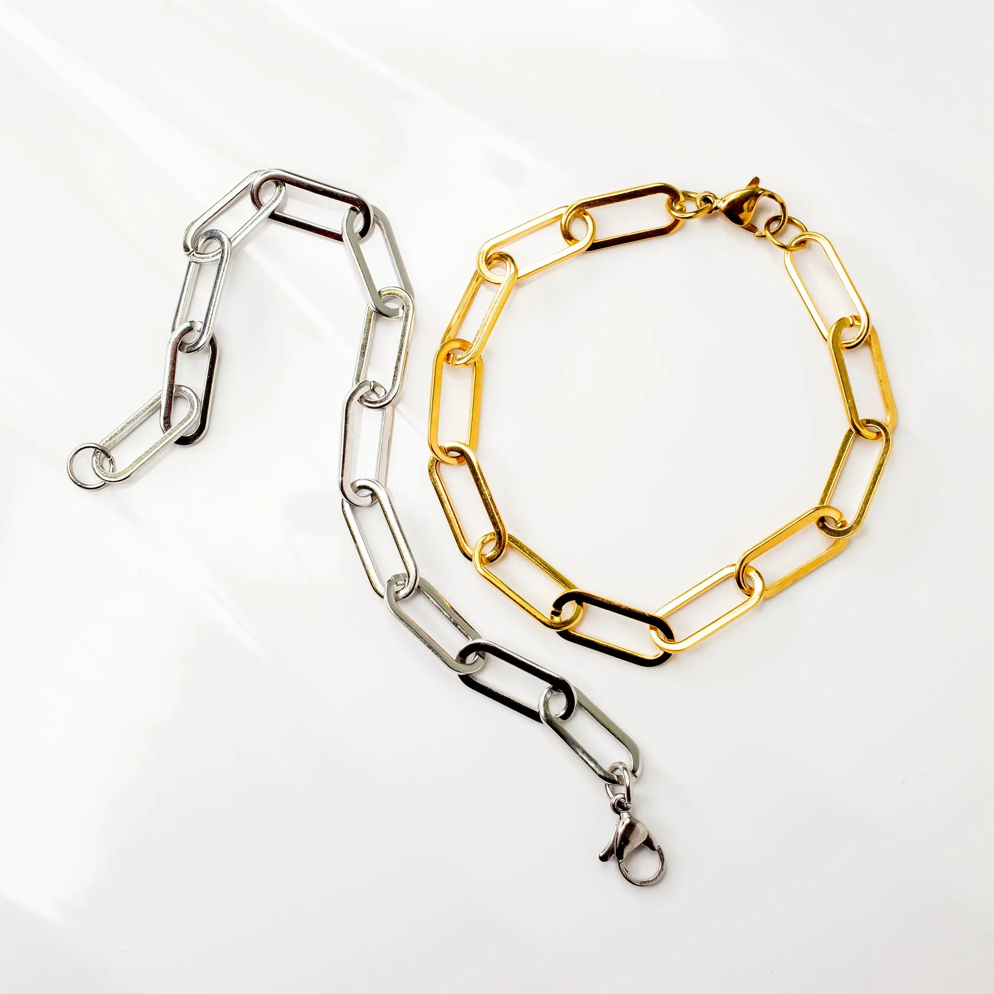 Waterproof Majorca Paperclip Chain Bracelet