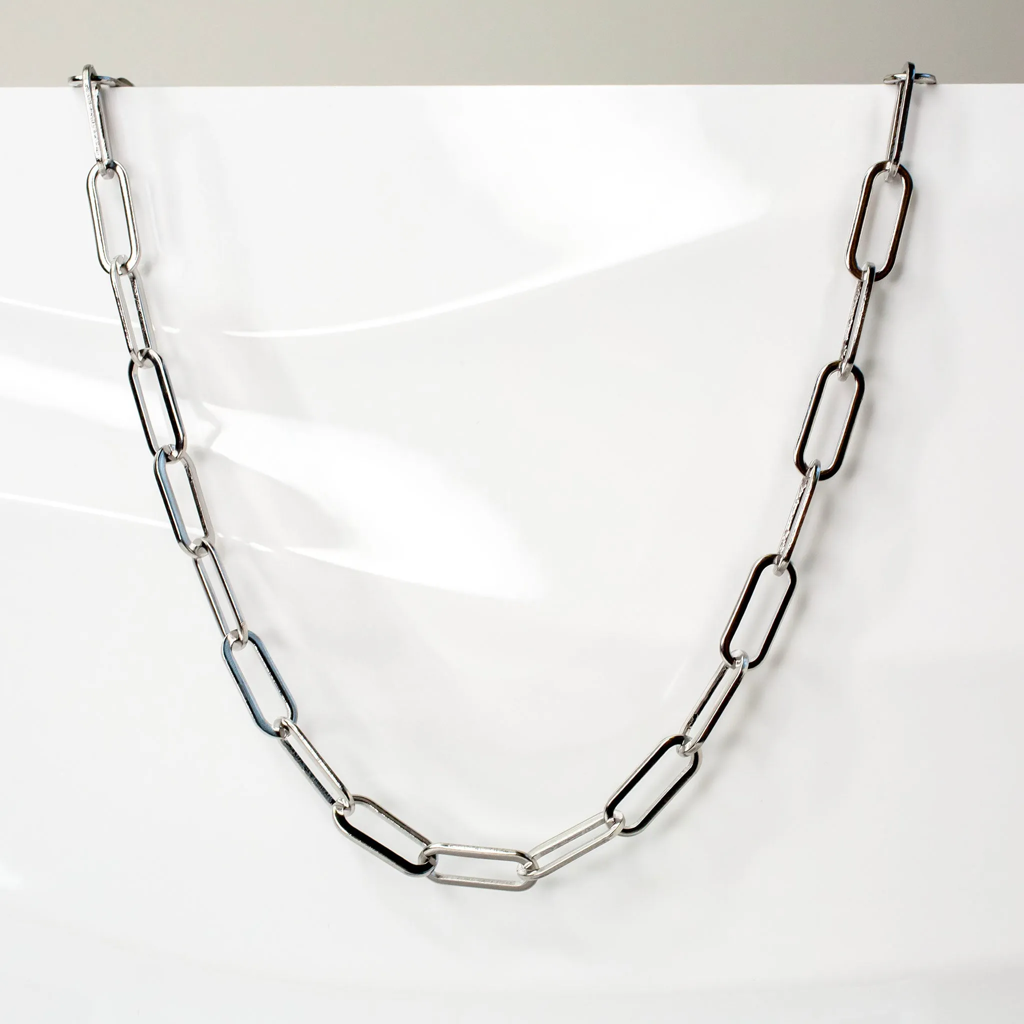 Waterproof Majorca Paperclip Chain Necklace