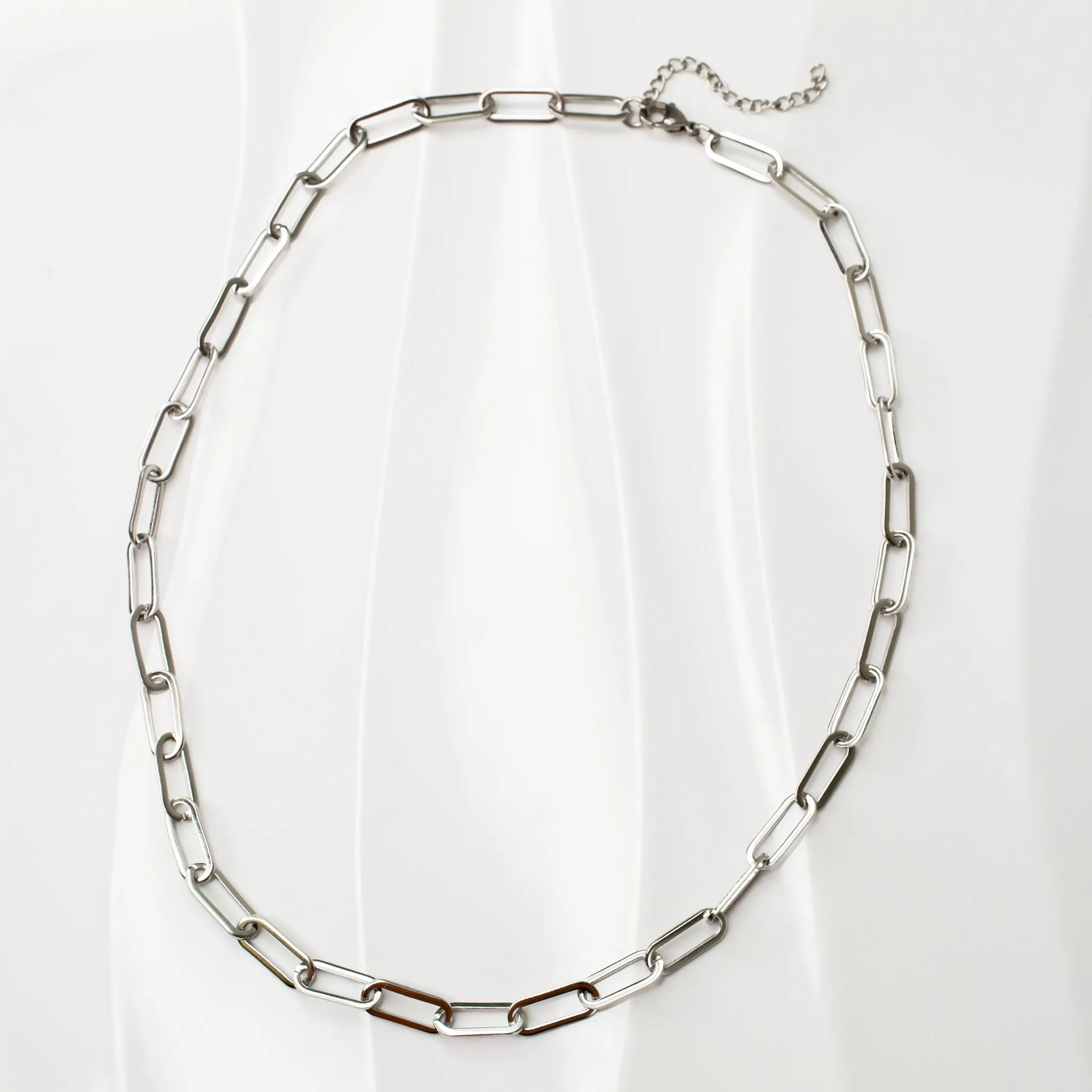 Waterproof Majorca Paperclip Chain Necklace