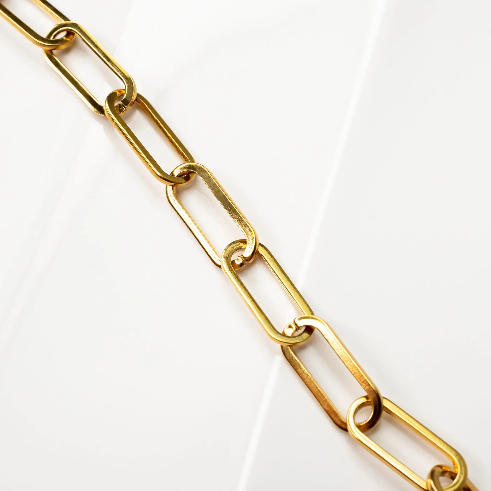 Waterproof Majorca Paperclip Chain Necklace
