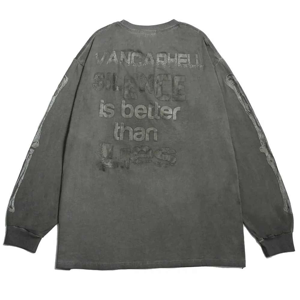 Women's Heart Skeleton Print Sweatshirt / Fashion Loose Pullover / Punk Style Cotton Sweatshirts