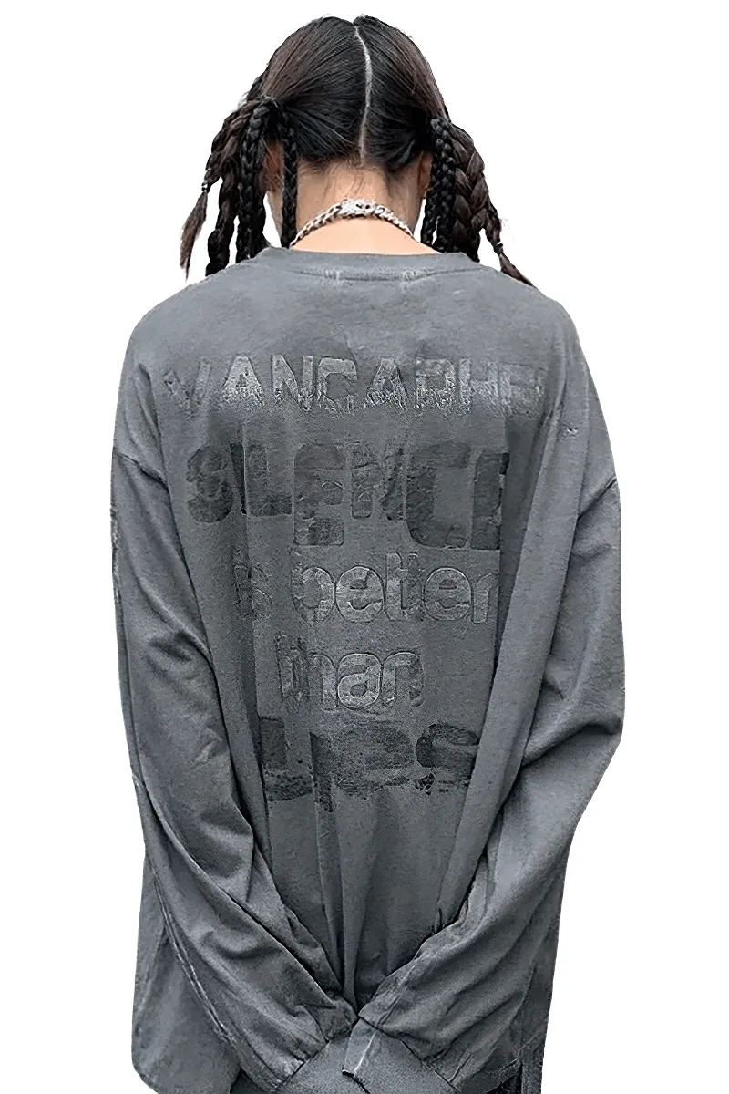 Women's Heart Skeleton Print Sweatshirt / Fashion Loose Pullover / Punk Style Cotton Sweatshirts