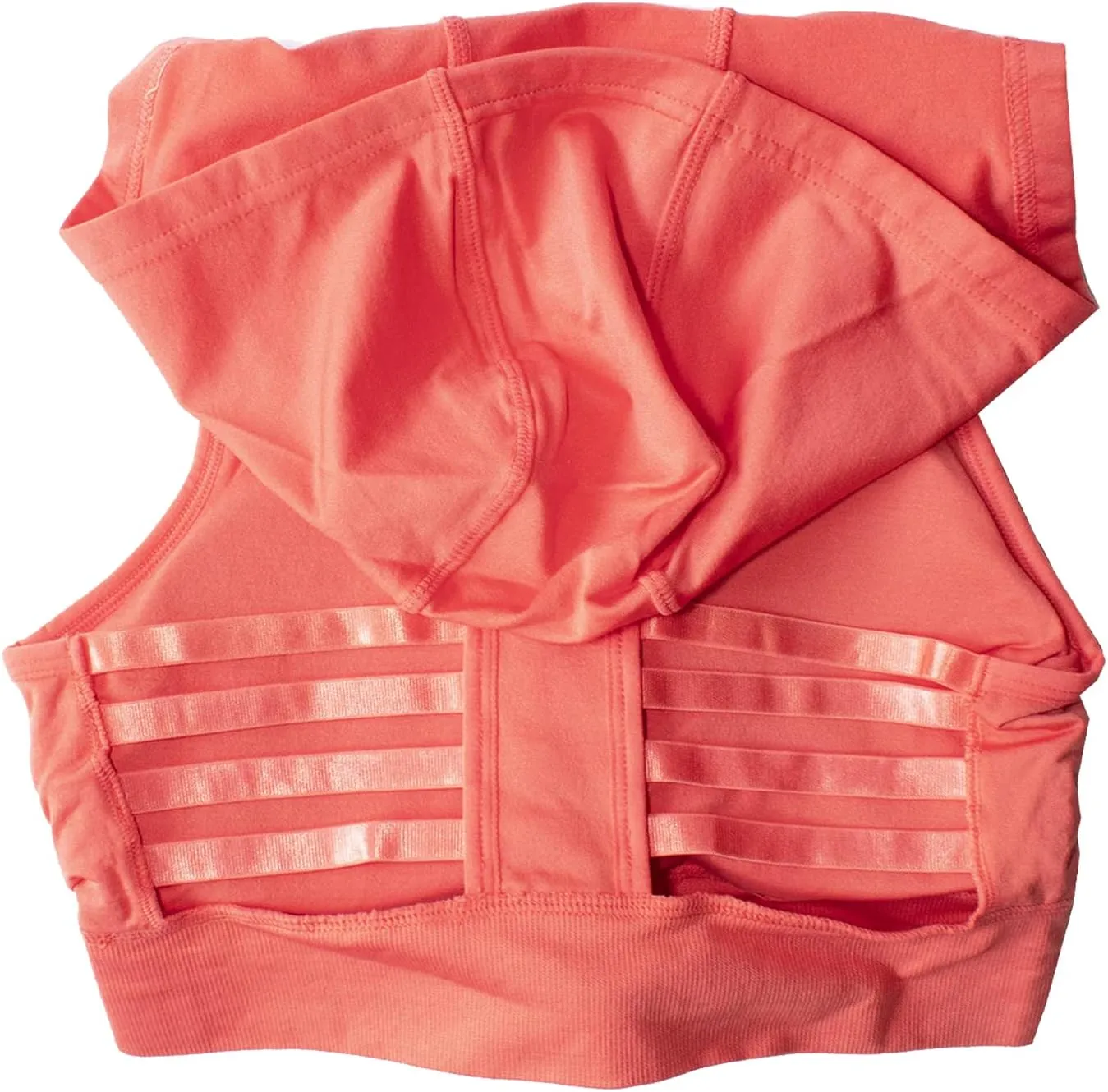 Womens Sports Bra Hoodie High Impact Strappy Racerback Running Workout Yoga Crop Top Tank