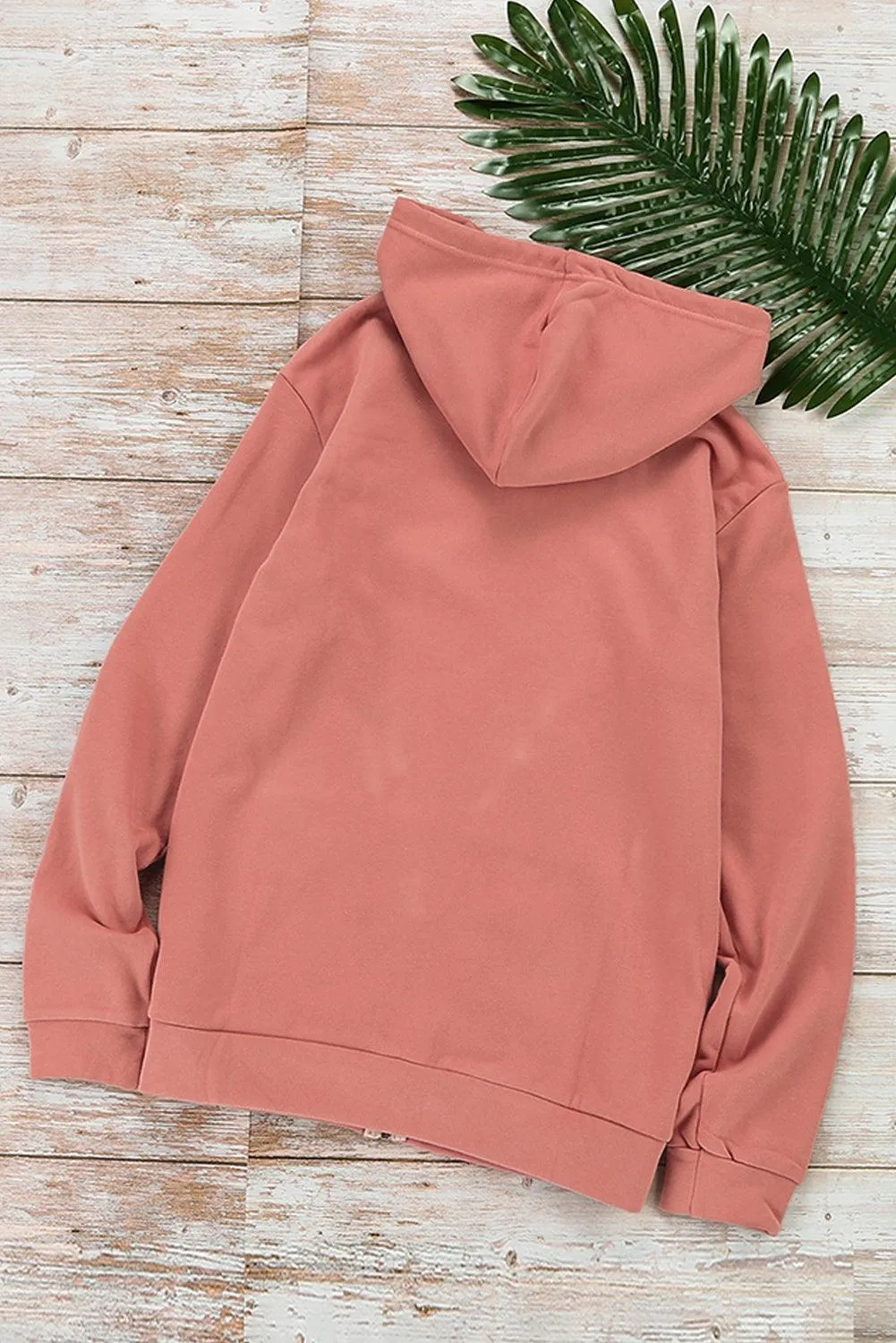 Yellow Zip-Up Pocket Drawstring Hoodie Jacket