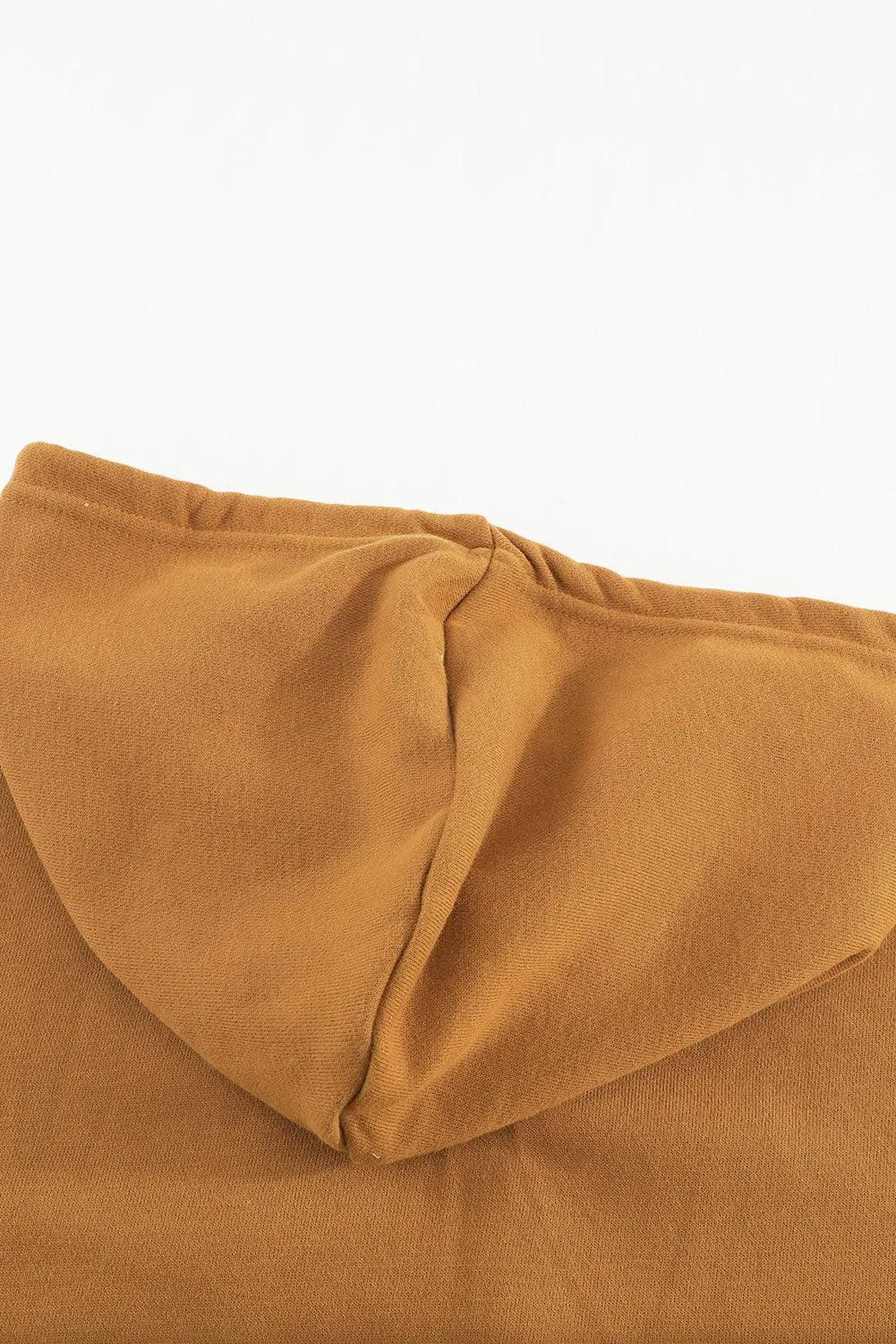 Yellow Zip-Up Pocket Drawstring Hoodie Jacket