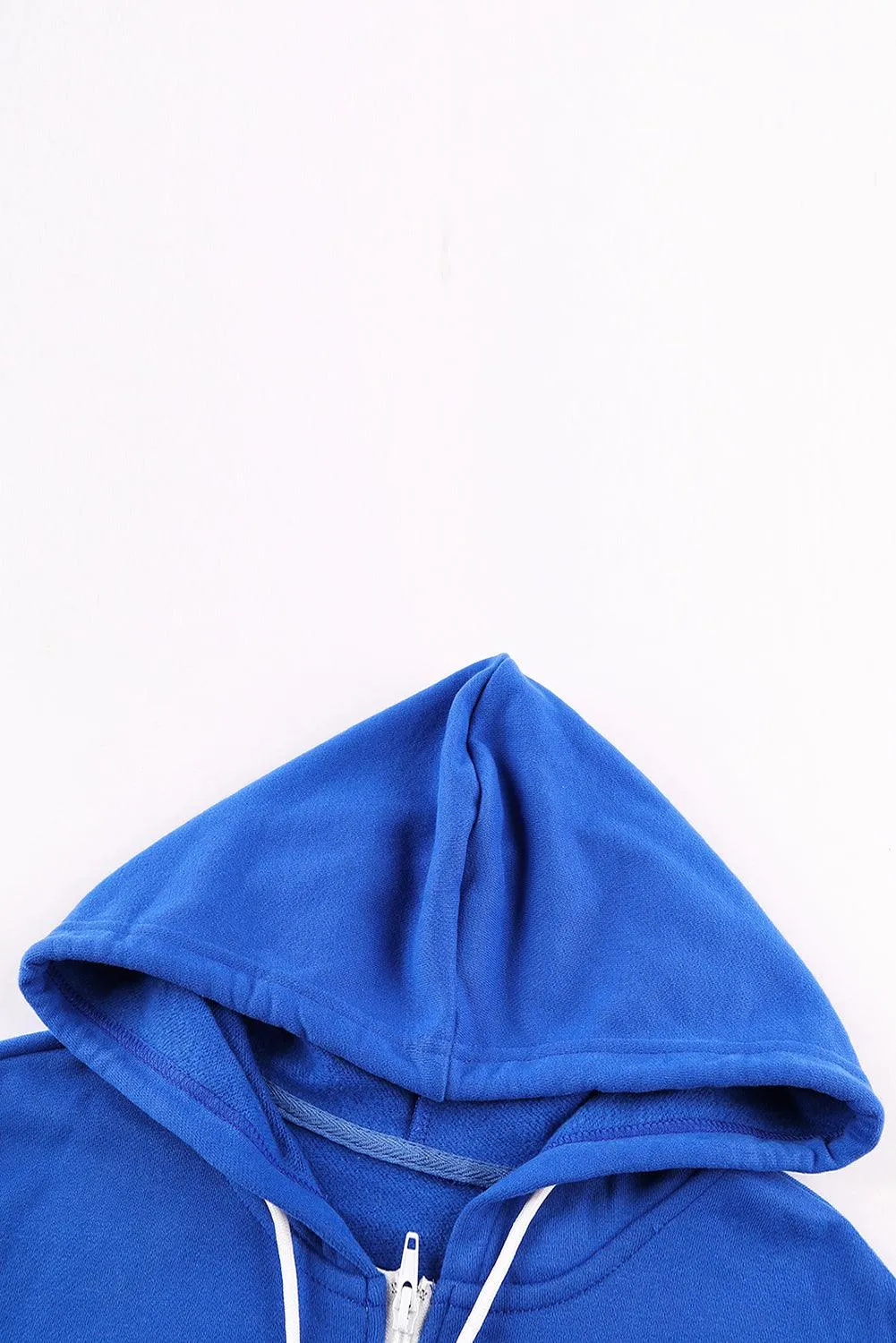 Yellow Zip-Up Pocket Drawstring Hoodie Jacket