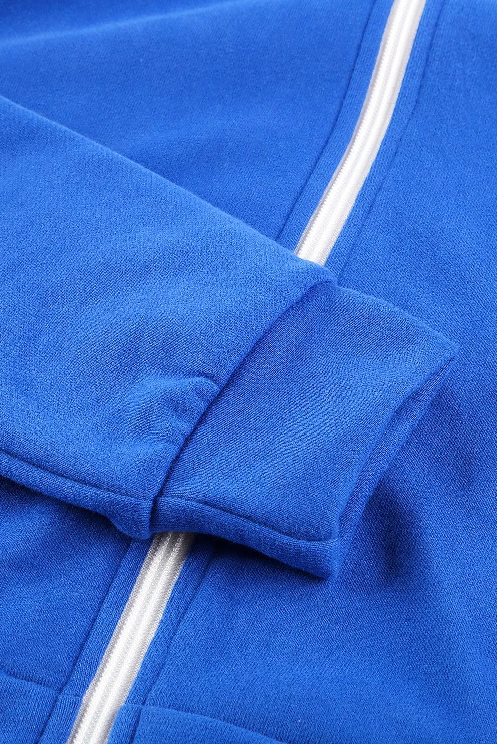 Yellow Zip-Up Pocket Drawstring Hoodie Jacket